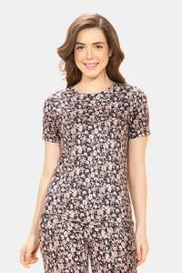 Graphite Floral Print